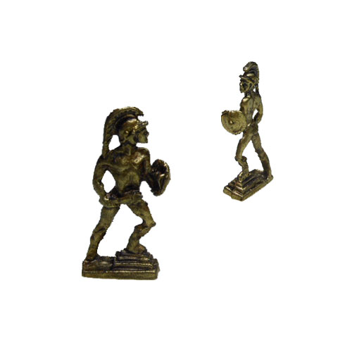 Metal Trojan Warrior Miniature Statue - Click Image to Close