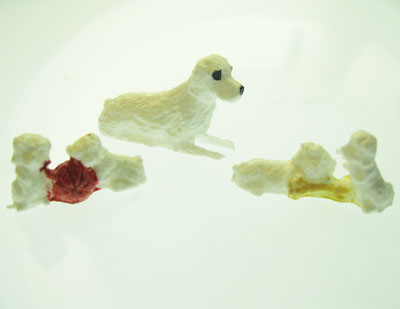 White Dogs Vintage Miniature Set - Click Image to Close