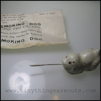 Paper Mache SMOKING DOG Vintage Novelty - Click Image to Close