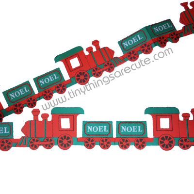 Vintage Paper Garland : NOEL Choo Choo Train - Click Image to Close