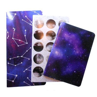 3pc GALAXY Blank Notebook Set - Click Image to Close