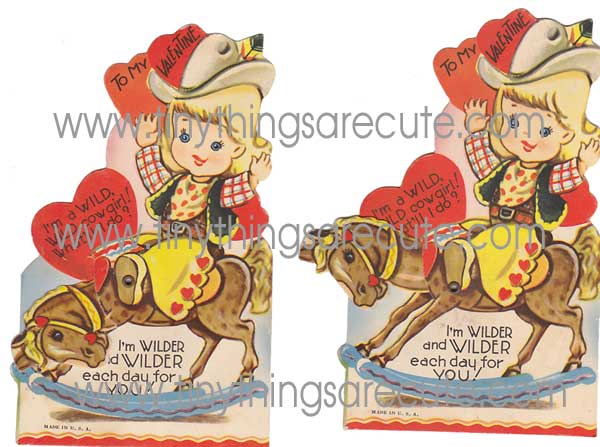 Mechanical Vintage Valentine : Cowgirl - Click Image to Close
