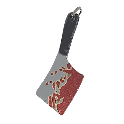 Bloody Butcher Knife Acrylic Pendant Charms (2) - Click Image to Close