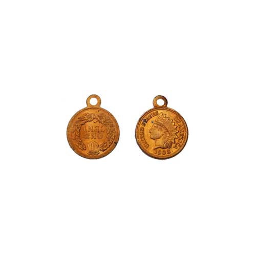 Indian Head Penny Miniature Vintage Charm (1) - Click Image to Close