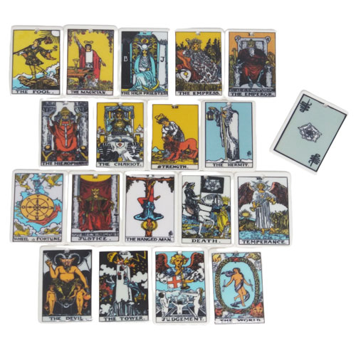 Tarot Card Plastic Charms (3) - Click Image to Close