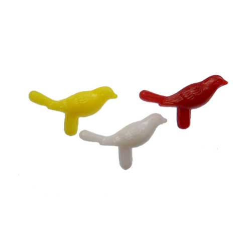 Assorted Color Vintage Plastic Bird Pegs (15) - Click Image to Close
