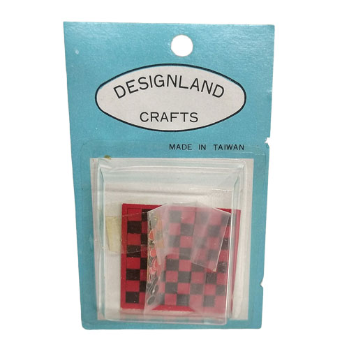 Checkerboard and Checkers Vintage Miniature - Click Image to Close