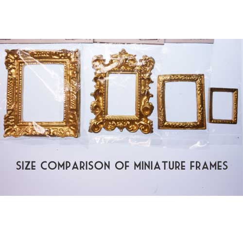 Floral Design Golden Frame Miniature (1) - Click Image to Close