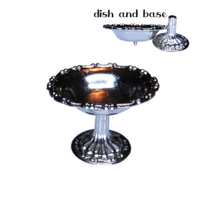 Pedestal Bowl Metal Miniature - Click Image to Close